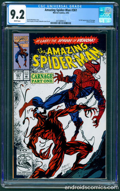 Amazing Spider-Man #361  CGC 9.2  1st App. of Carnage