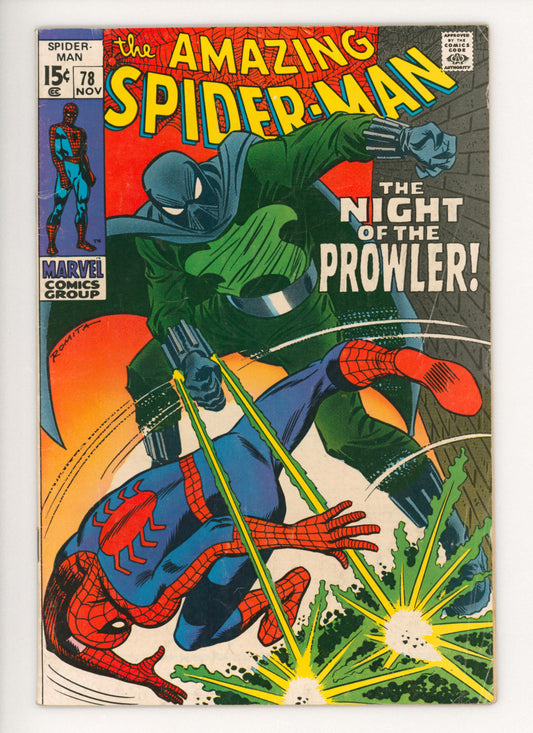 Amazing Spider-Man #78  VG+  Origin & 1st App. of the Prowler