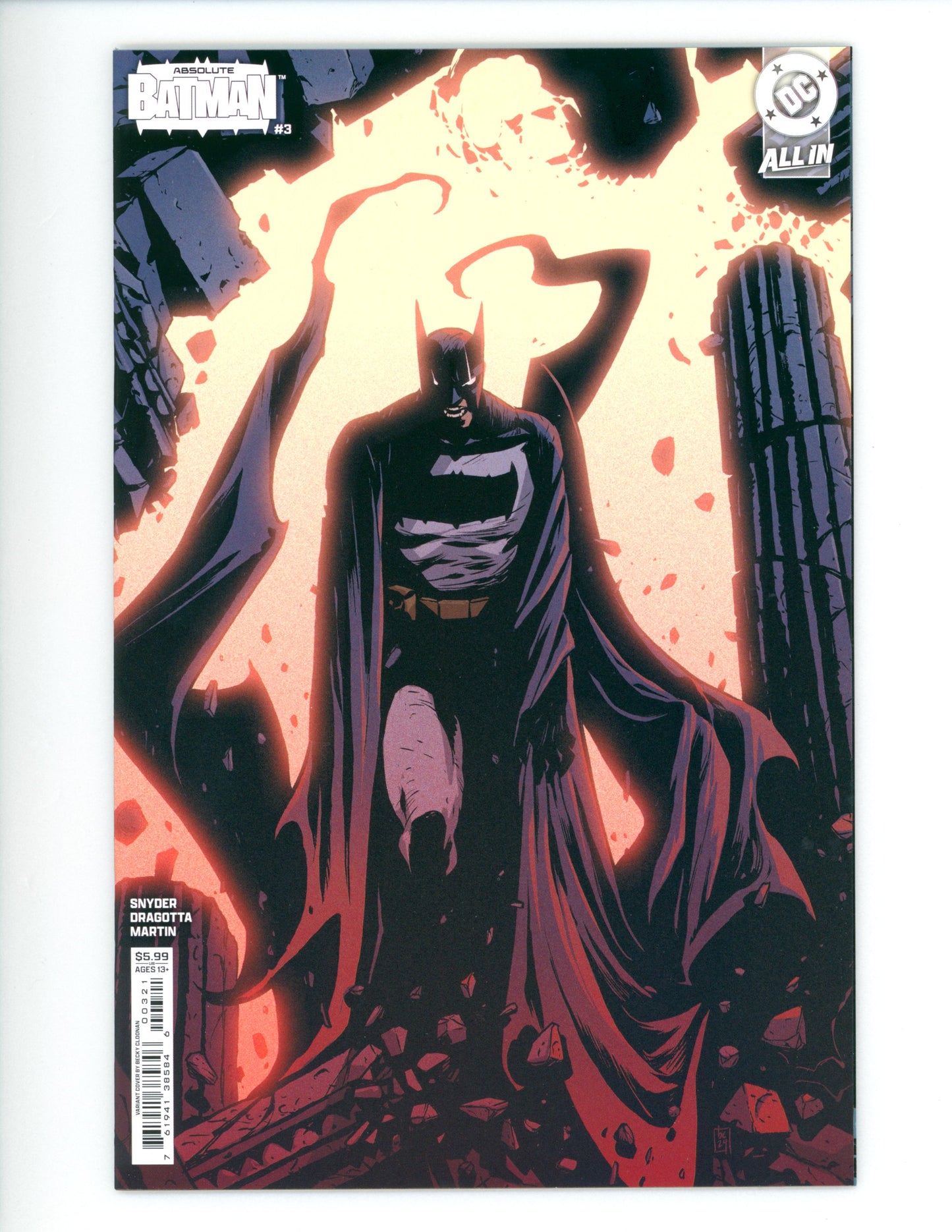 Absolute Batman #3 Cover B Becky Cloonan Card Stock Variant NM-
