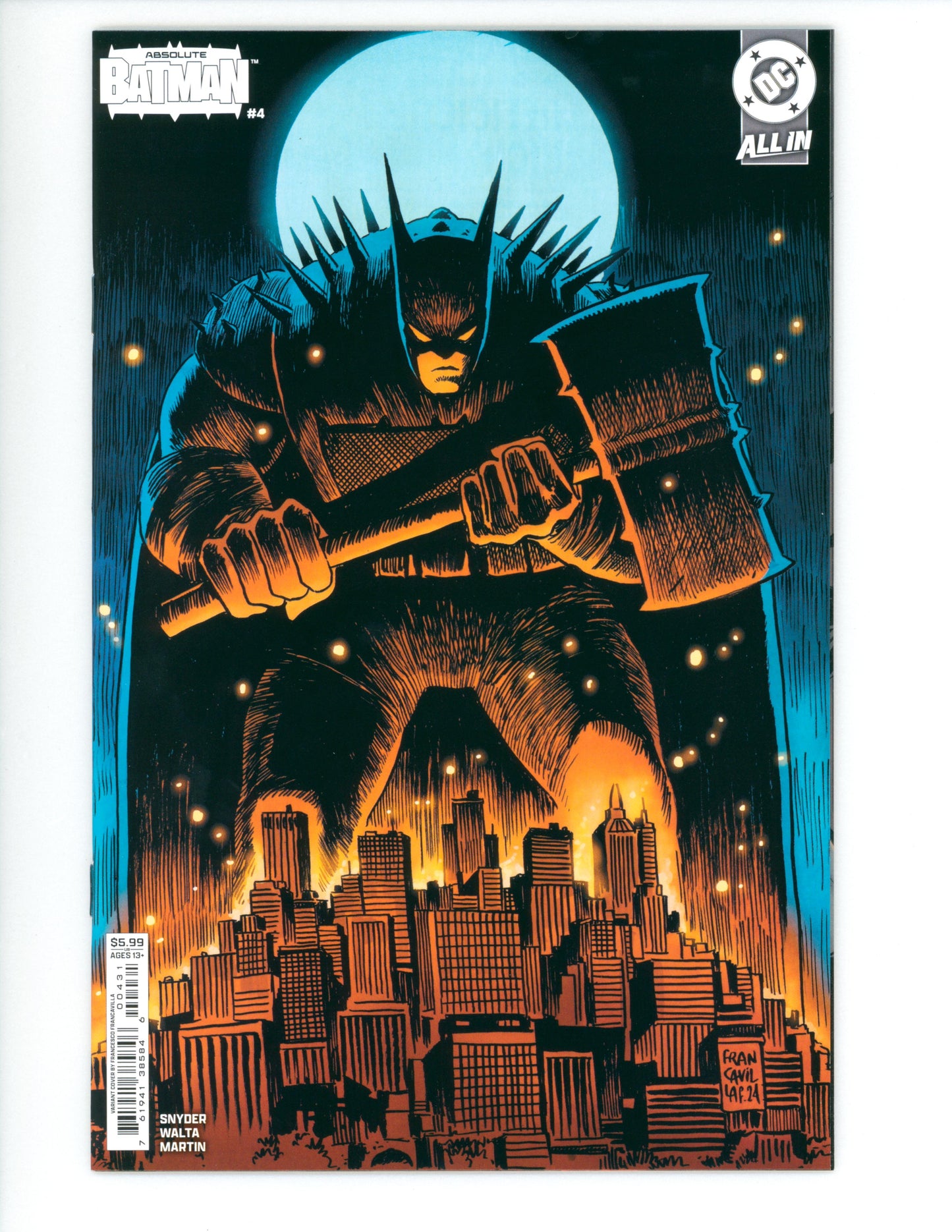 Absolute Batman #4 Cover C Francesco Francavilla Card Stock Variant NM