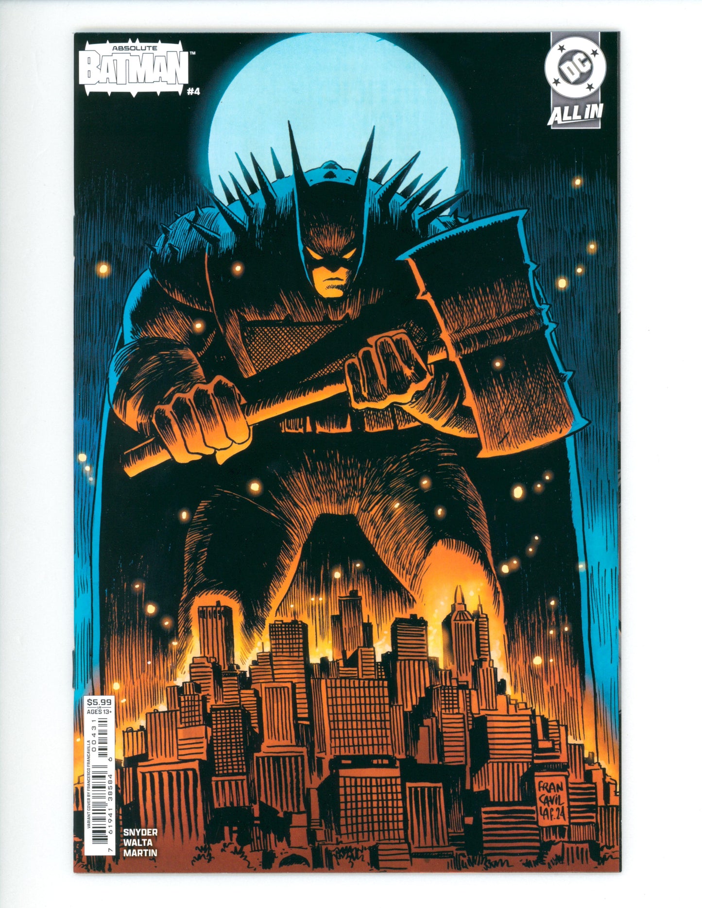 Absolute Batman #4 Cover C Francesco Francavilla Card Stock Variant NM-
