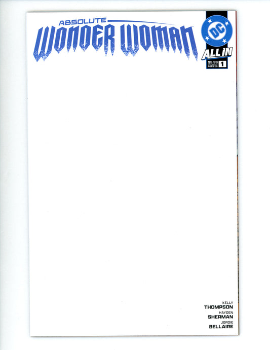 Absolute Wonder Woman #1 Cover I Blank Variant NM