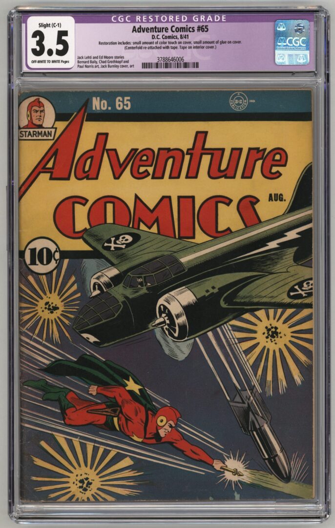 Adventure Comics #65  CGC 3.5 Restored