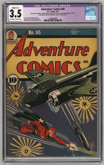 Adventure Comics #65  CGC 3.5 Restored