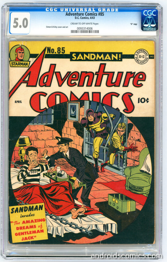 Adventure Comics #85  CGC 5.0  Davis Crippen ("D" Copy)