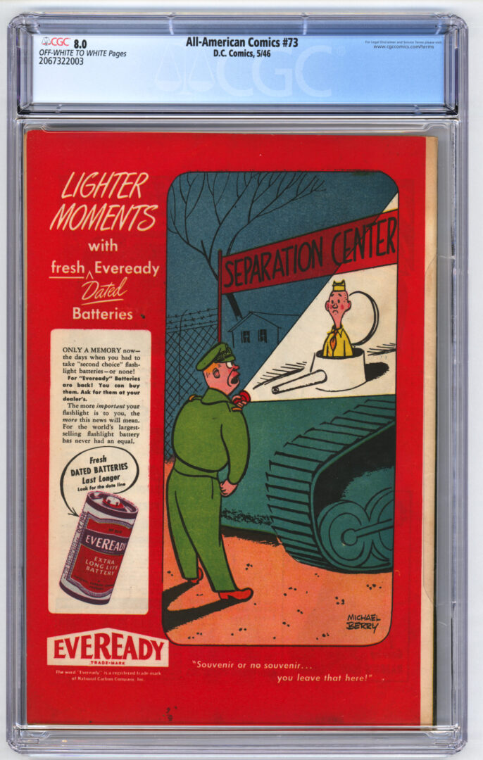 All American Comics #73  CGC 8.0