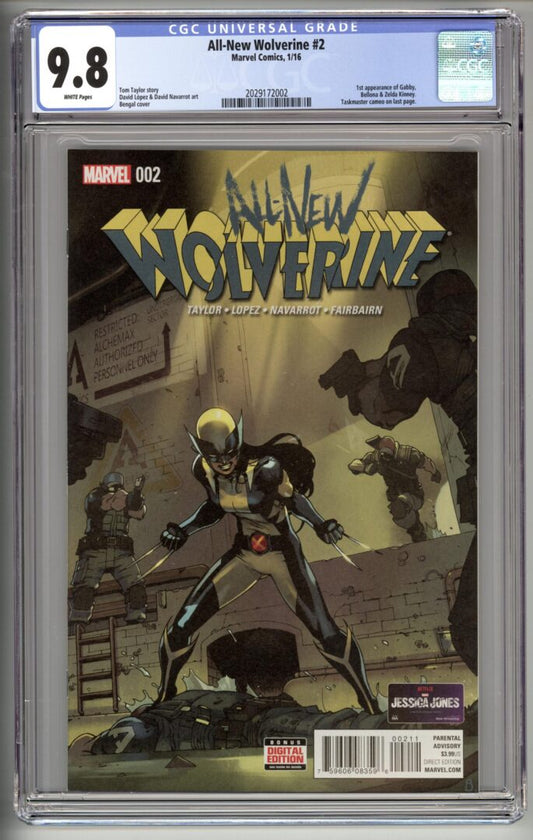 All-New Wolverine #2  CGC 9.8  1st appearance of Gabby