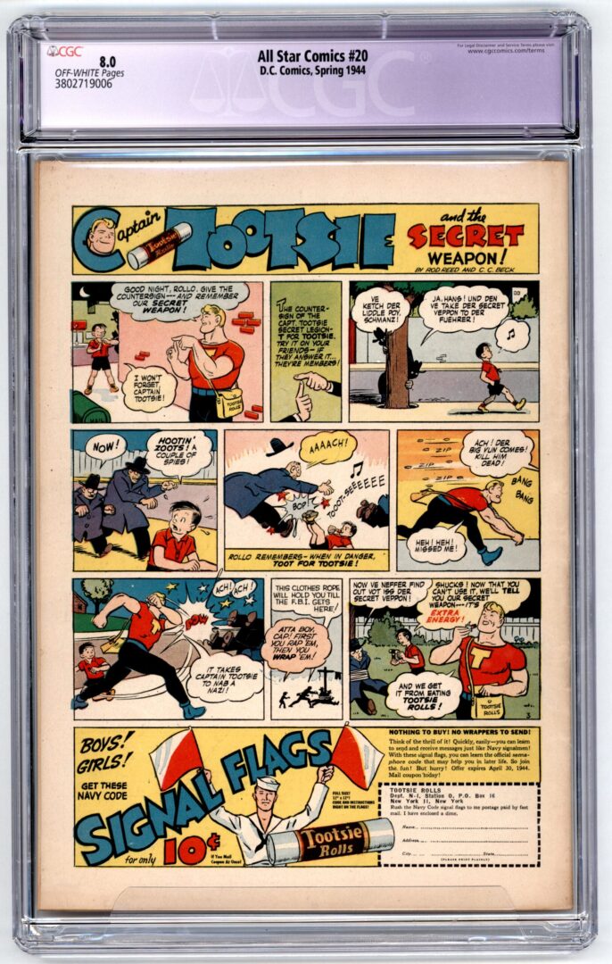 All Star Comics #20  CGC 8.0  Restored