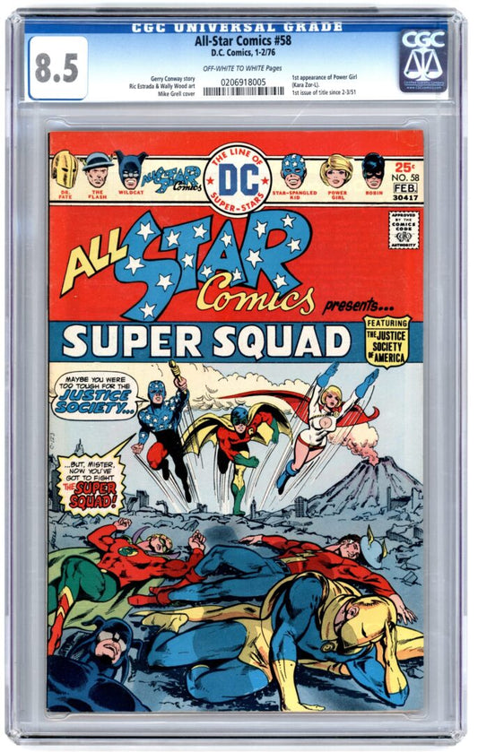 All-Star Comics #58  CGC 8.5  1st appearance of Power Girl