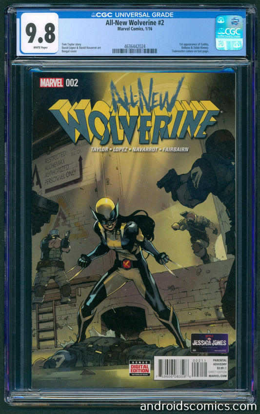 All New Wolverine #2  CGC 9.8 1st App. of Gabby