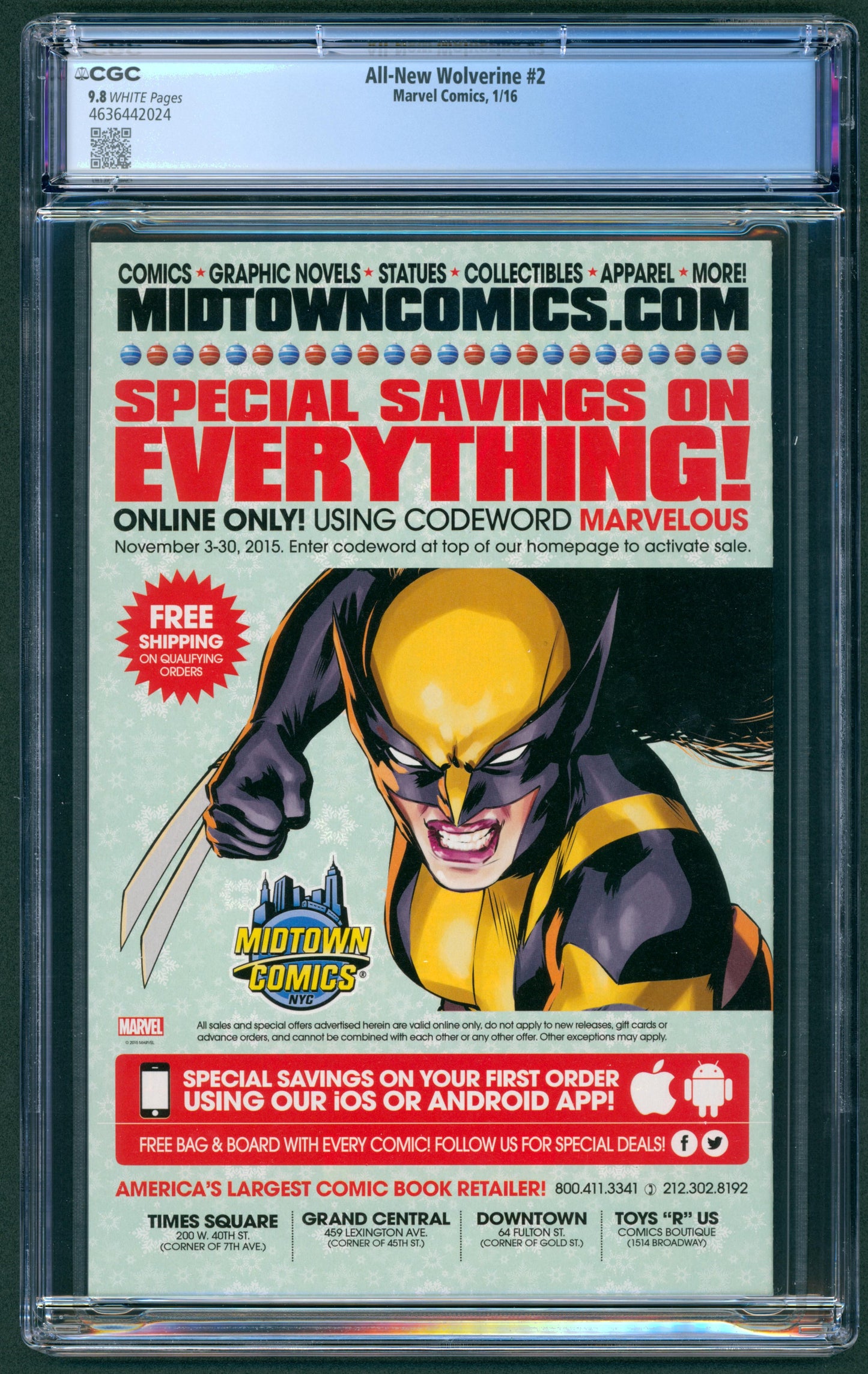 All New Wolverine #2  CGC 9.8 1st App. of Gabby