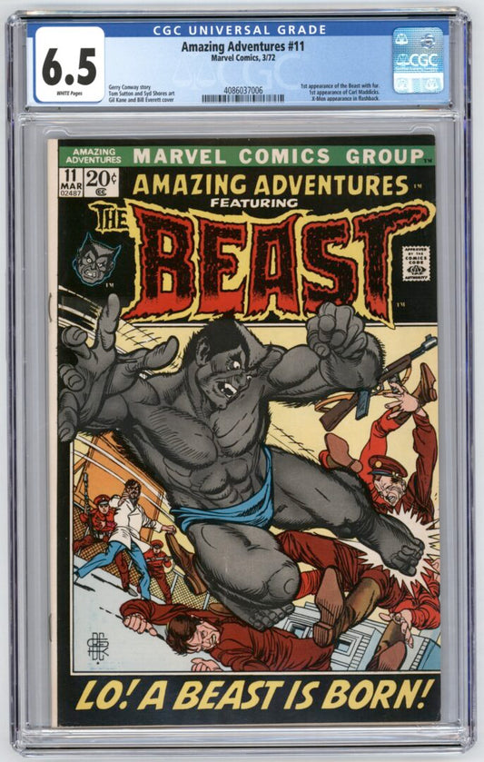 Amazing Adventures #11  CGC 6.5  1st appearance of Beast with fur