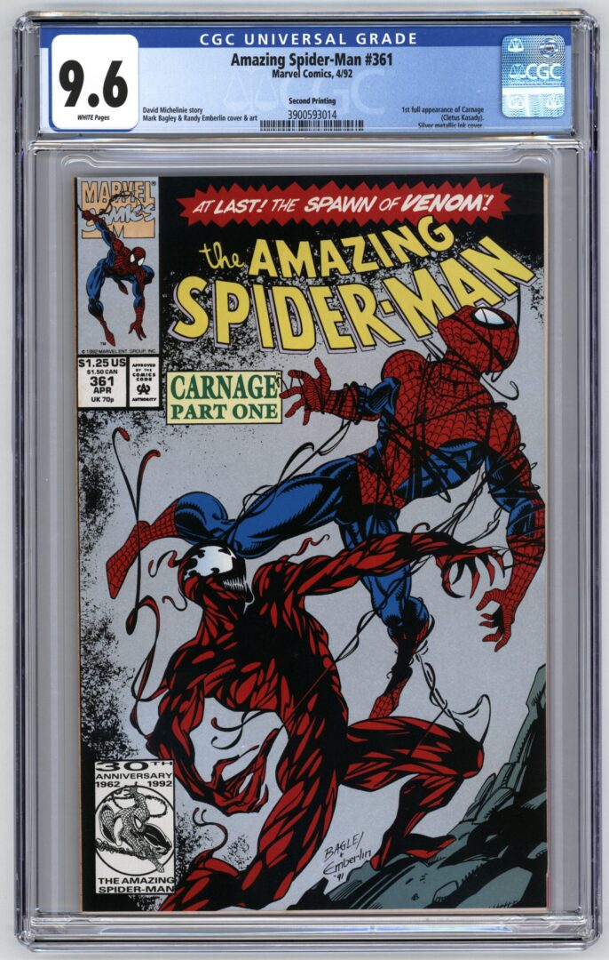 Amazing Spider-Man #361  2nd Print  CGC 9.6  1st appearance of Carnage