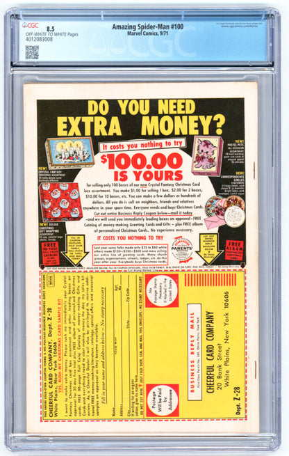 Amazing Spider-Man #100  CGC 8.5