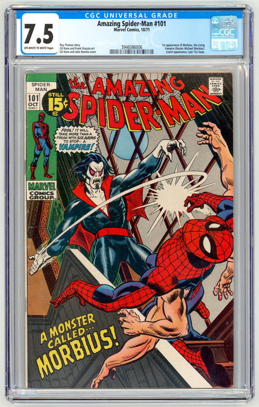 Amazing Spider-Man #101  CGC 7.5 1st App. of Morbius