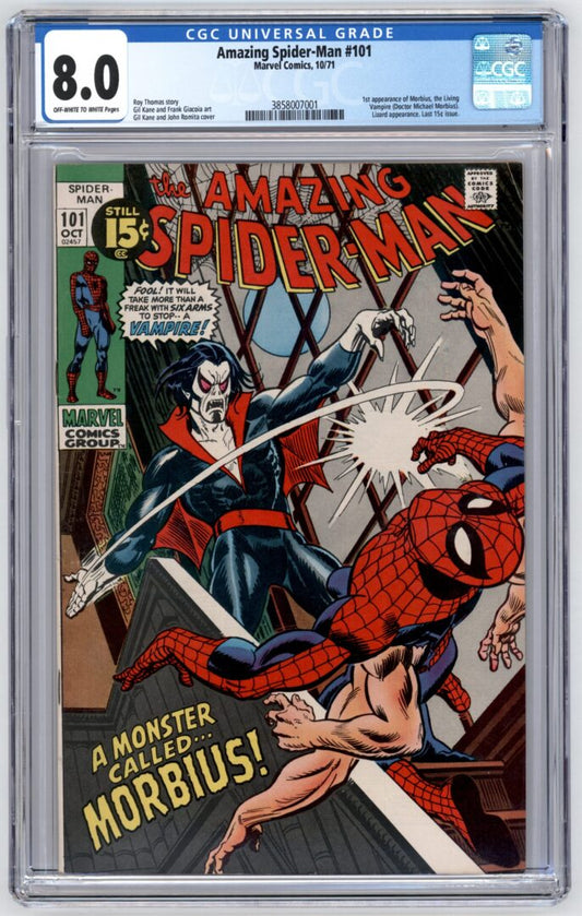 Amazing Spider-Man #101  CGC 8.0  1st App. of Morbius