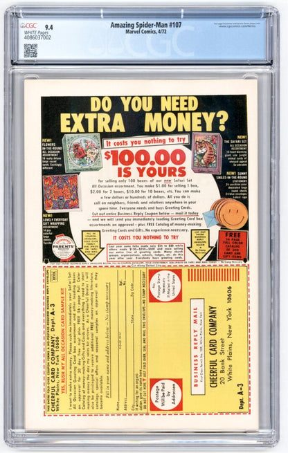 Amazing Spider-Man #107  CGC 9.4