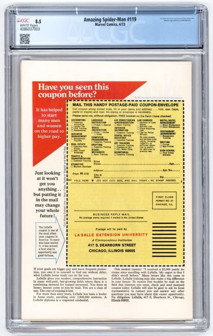 Amazing Spider-Man #119  CGC 8.5