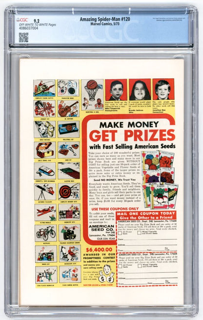 Amazing Spider-Man #120  CGC 9.2