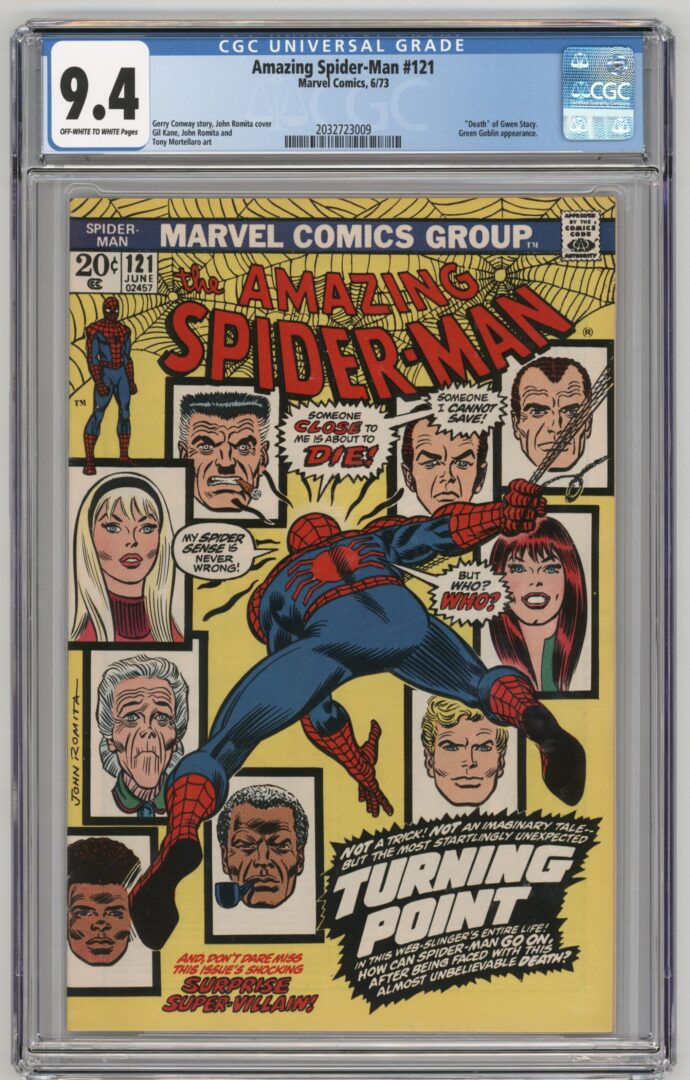 Amazing Spider-Man #121  CGC 9.4  "Death" of Gwen Stacey