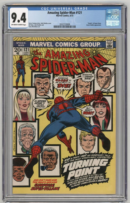 Amazing Spider-Man #121  CGC 9.4  "Death" of Gwen Stacey