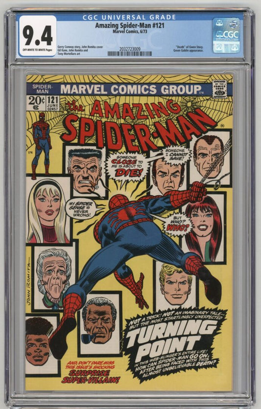 Amazing Spider-Man #121  CGC 9.4  "Death" of Gwen Stacey
