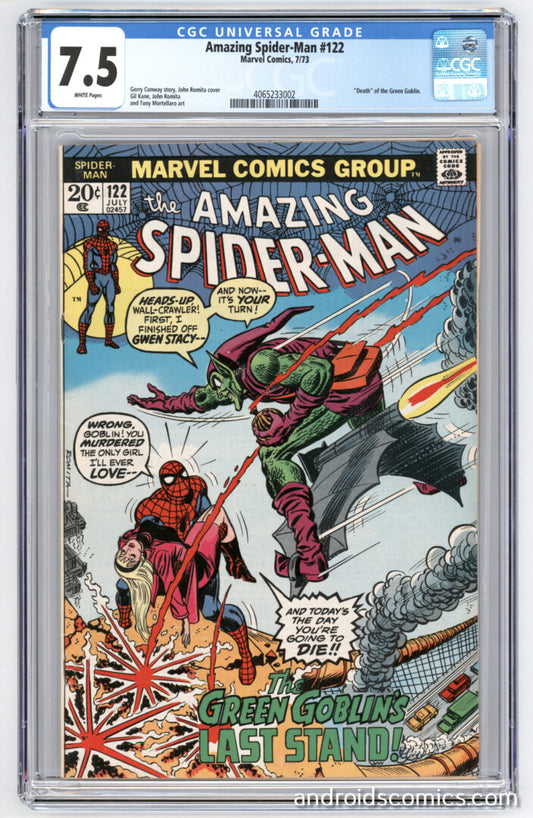 Amazing Spider-Man #122 CGC 7.5 "Death" of Green Goblin