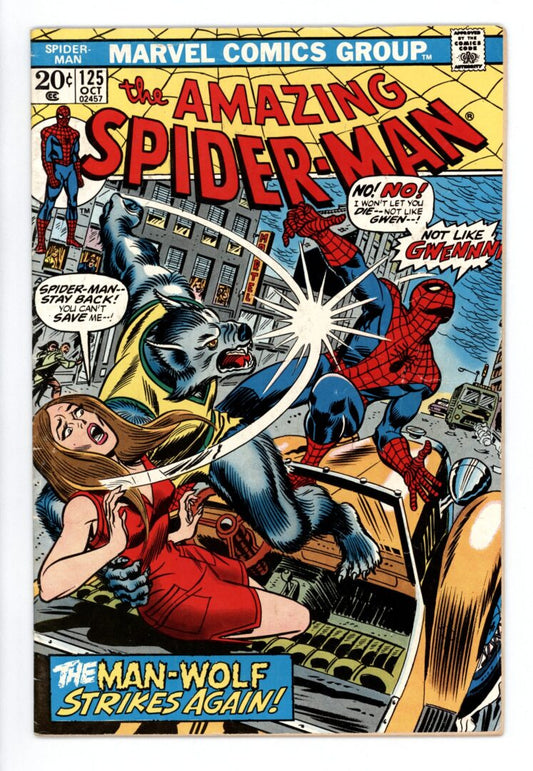 Amazing Spider-Man #125  VG  Origin of the Man-Wolf