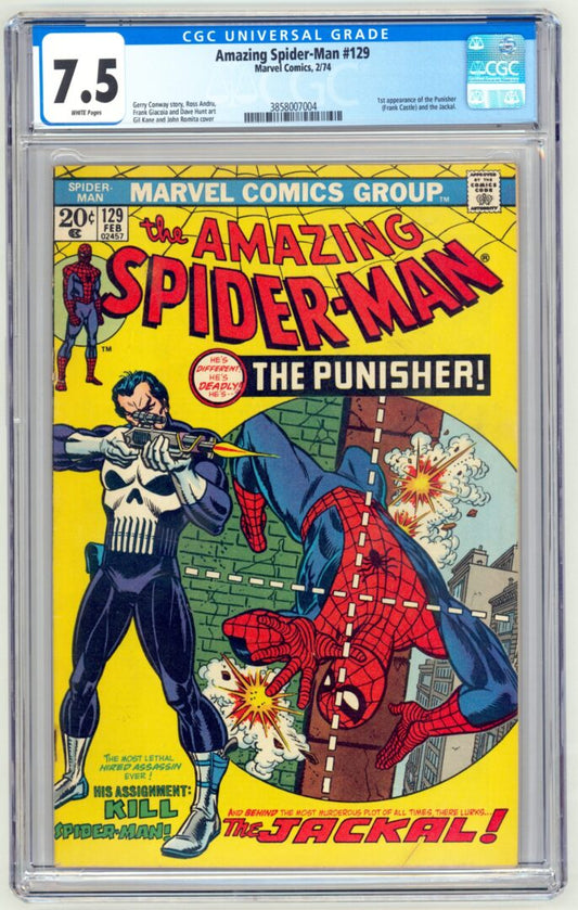 Amazing Spider-Man #129  CGC 7.5  1st App. of the Punisher
