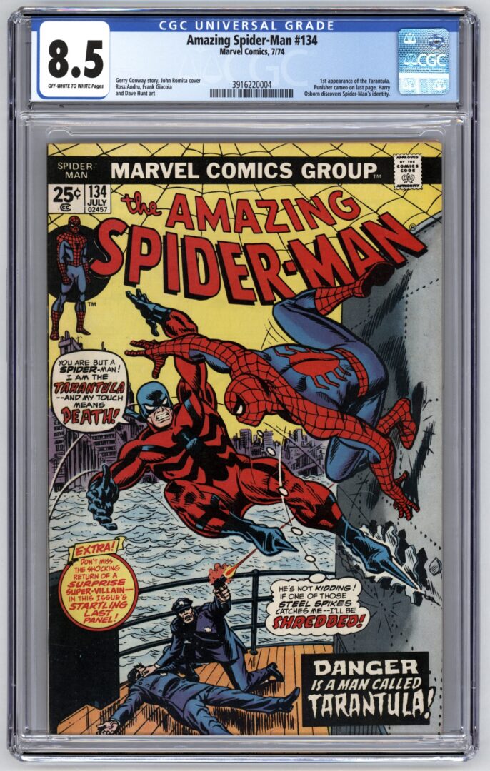 Amazing Spider-Man #134  CGC 8.5  1st appearance of the Tarantula