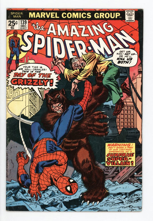 Amazing Spider-Man #139  FN-  1st appearance of the Grizzly