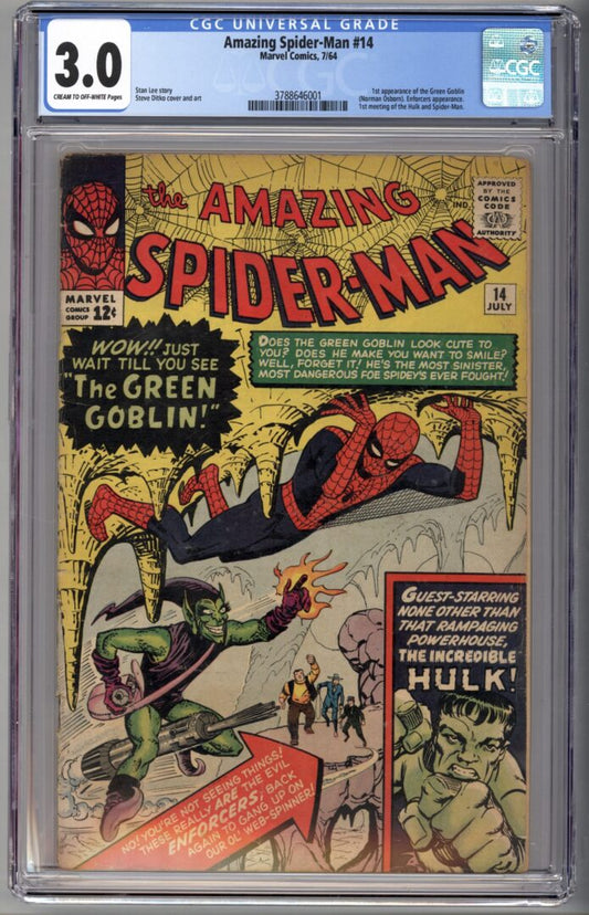 Amazing Spider-Man #14  CGC 3.0  1st appearance of the  Green Goblin