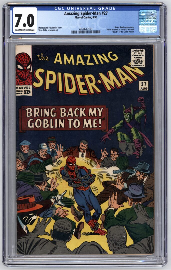 Amazing Spider-Man #27  CGC 7.0  "Death" of the Crime-Master