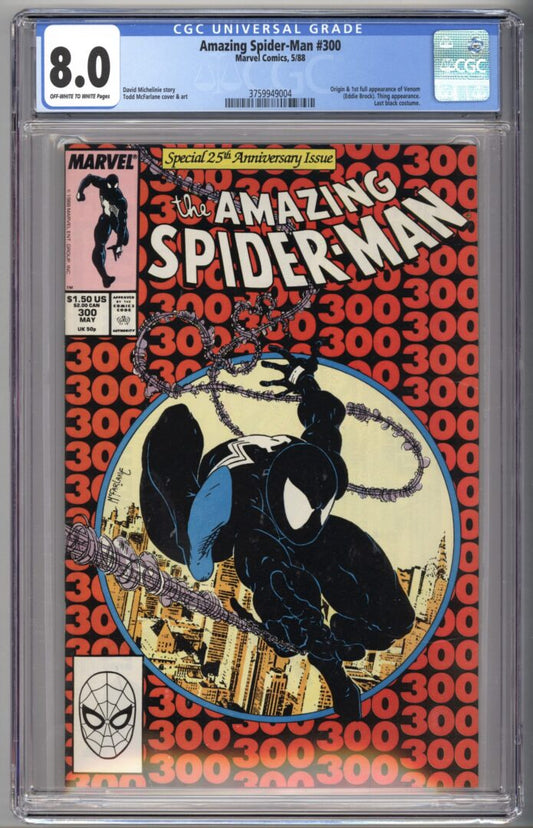 Amazing Spider-Man #300  CGC 8.0  Origin and 1st appearance of Venom