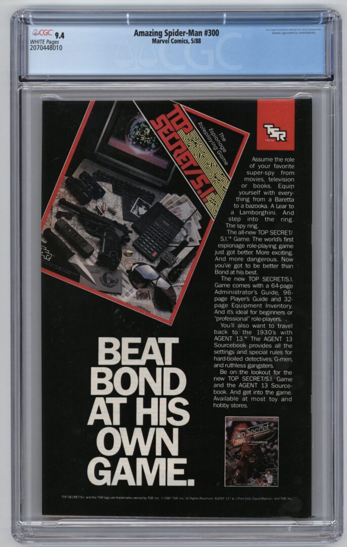 Amazing Spider-Man #300  CGC 9.4  Newsstand  Origin and 1st appearance of Venom