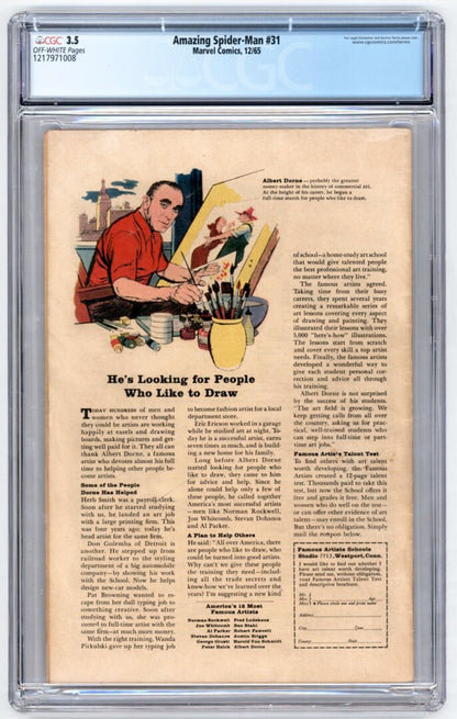Amazing Spider-Man #31  CGC 3.5  1st appearance of Gwen Stacey
