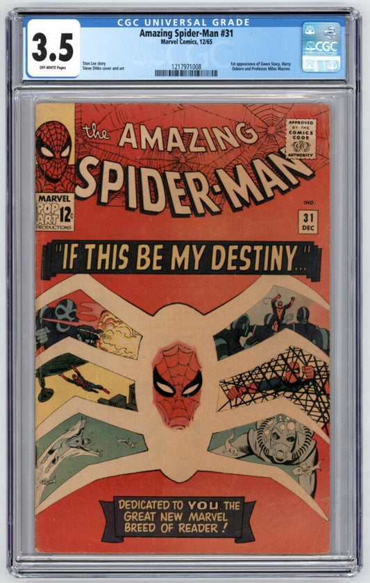 Amazing Spider-Man #31  CGC 3.5  1st appearance of Gwen Stacey