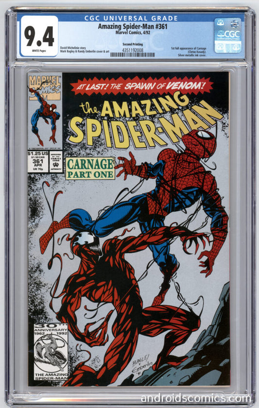 Amazing Spider-Man #3612nd PrintCGC 9.41st App. of Carnage