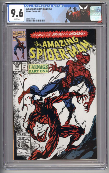 Amazing Spider-Man #361  CGC 9.6  1st appearance of Carnage