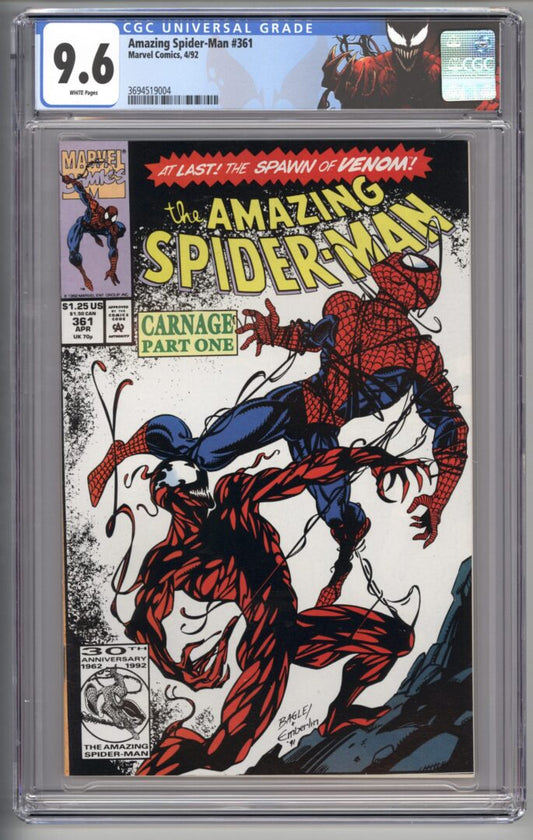 Amazing Spider-Man #361  CGC 9.6  1st appearance of Carnage