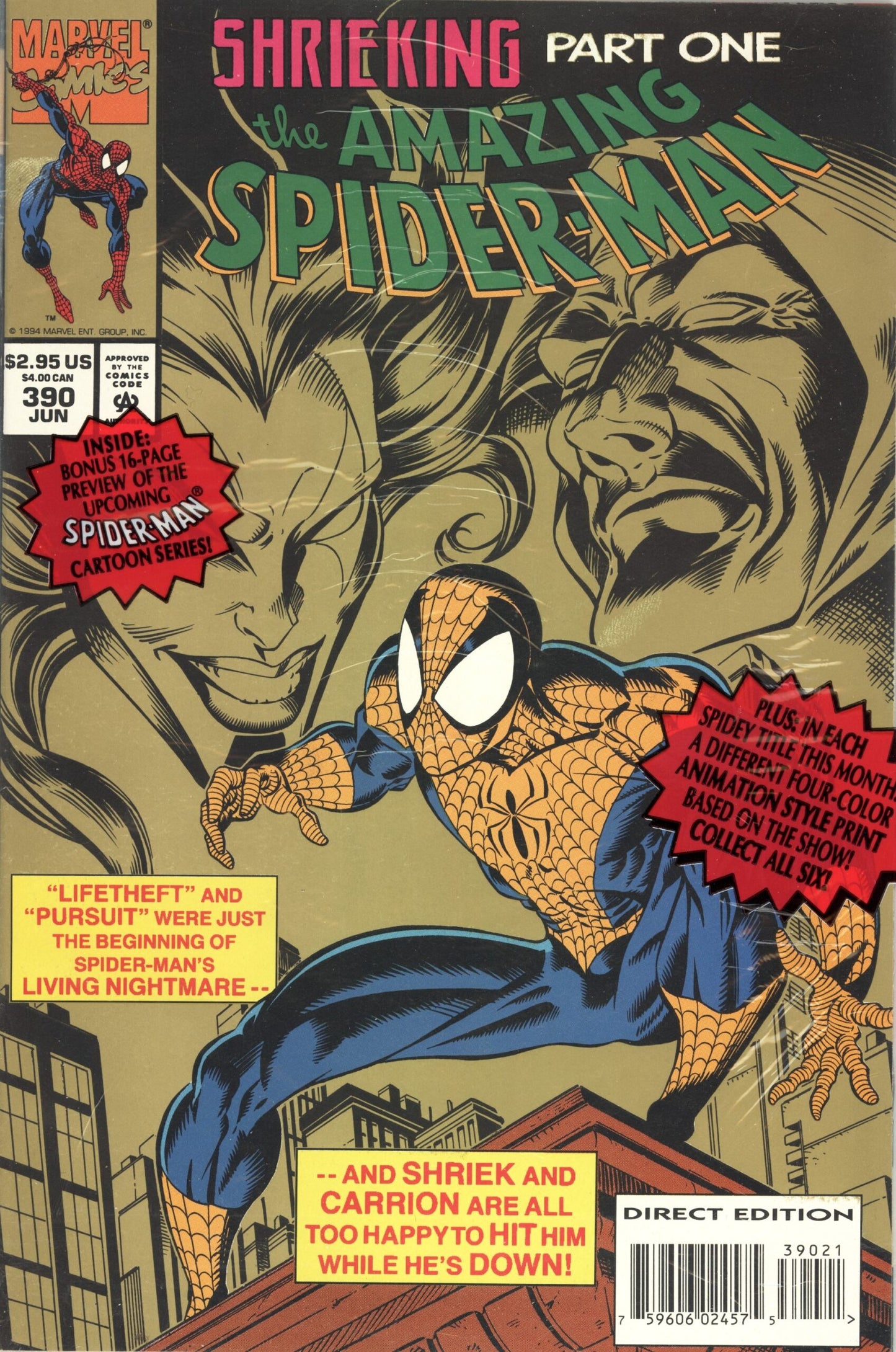 Amazing Spider-Man #390  Polybagged  FN