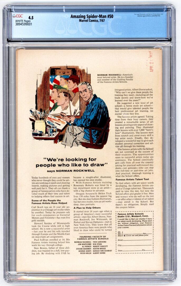 Amazing Spider-Man #50  CGC 4.5  1st appearance of the Kingpin (Wilson Fisk)