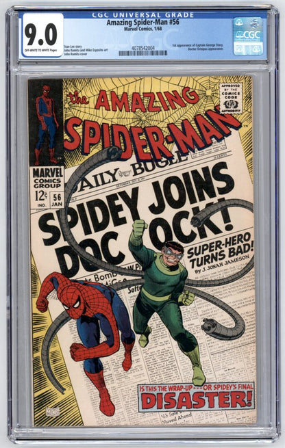 Amazing Spider-Man #56  CGC 9.0  1st appearance of  Captain George Stacy