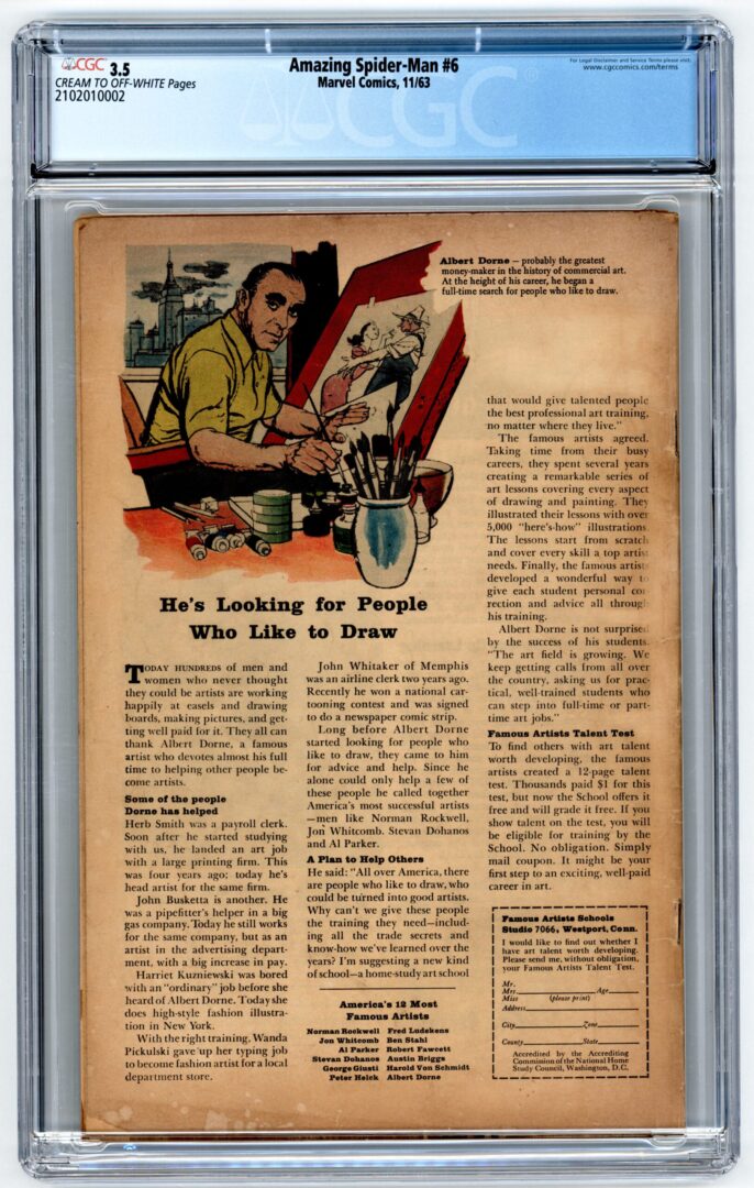 Amazing Spider-Man #6  CGC 3.5  Origin & 1st appearance of the Lizard