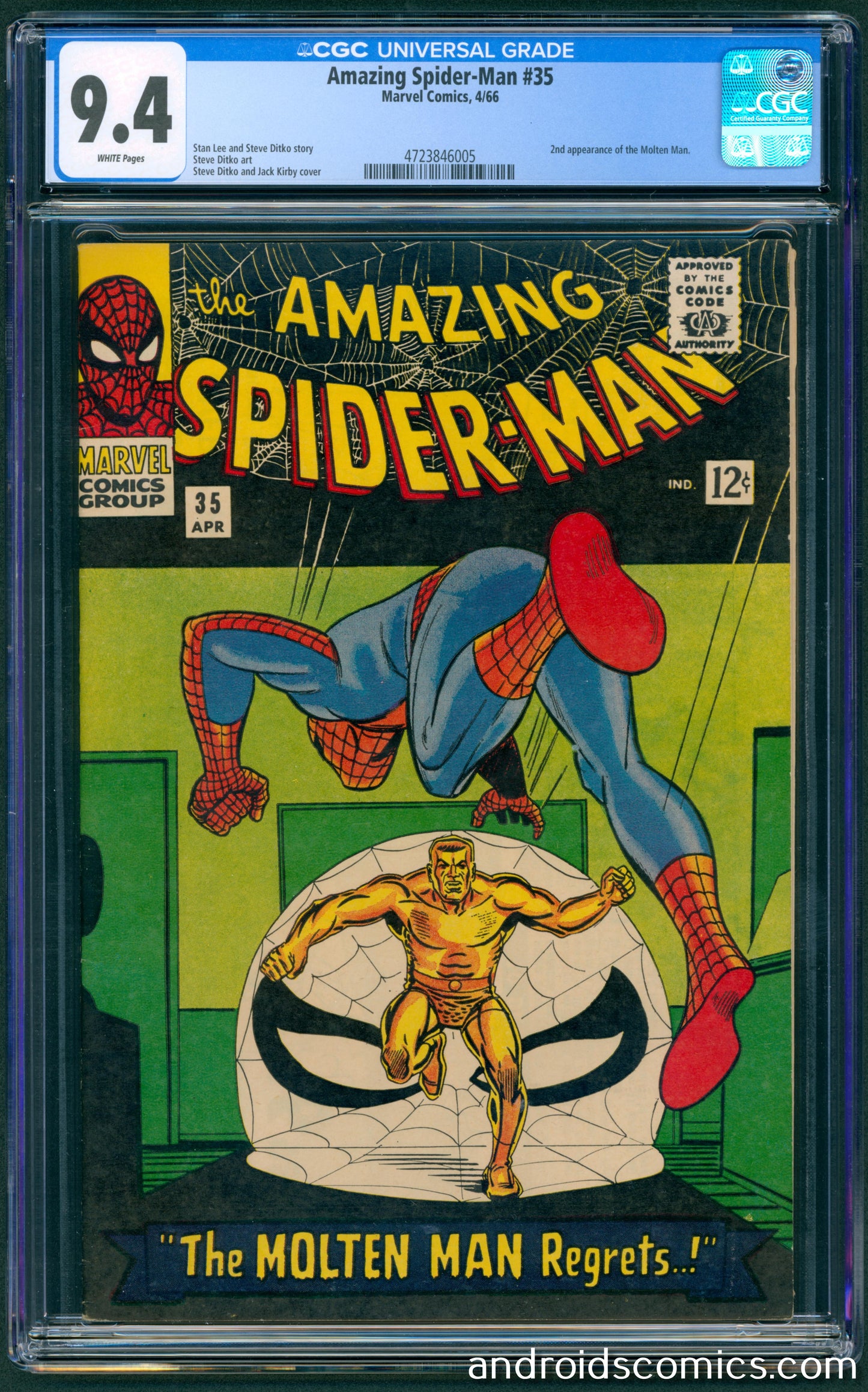 Amazing Spider-Man #35  CGC 9.4 2nd App. of Molten Man