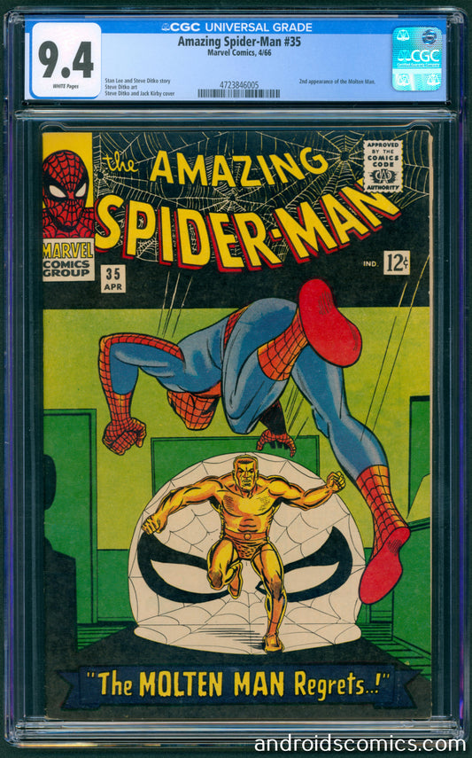 Amazing Spider-Man #35  CGC 9.4 2nd App. of Molten Man