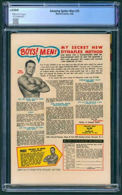 Amazing Spider-Man #35  CGC 9.4 2nd App. of Molten Man