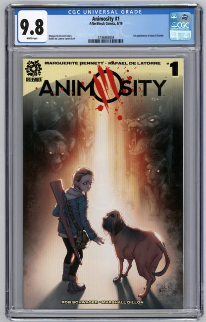 Animosity #1  CGC 9.8  1st App. of Jesse & Sandor
