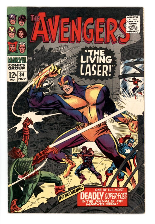 Avengers #34  VG+  1st App. of the Living Laser