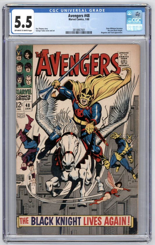 Avengers #48  CGC 5.5  1st App. of the new Black Knight (Dane Whitman)